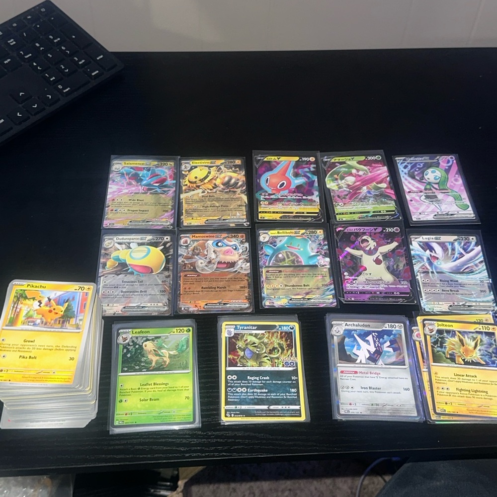 Pokemon Card Lot 230 Cards +20 RARES +5 ULTRA RARES! (gift box is included)